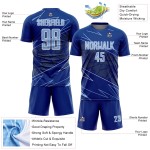 Blue-White Royal Uniform Sports Jersey Light Custom Lines Sublimation Soccer Blue-White Royal Uniform Sports Jersey Light Custom Lines Sublimation Soccer