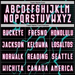 White Jersey Lightning Aqua-Pink Black Sports Custom Uniform Soccer Sublimation White Jersey Lightning Aqua-Pink Black Sports Custom Uniform Soccer Sublimation