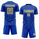 Sports Thunder Soccer Sublimation Shape Blue Geometric Jersey Uniform Gold-White Old Custom Sports Thunder Soccer Sublimation Shape Blue Geometric Jersey Uniform Gold-White Old Custom