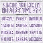 Geometric Shape Uniform Sports Custom White Purple Sublimation Soccer Jersey Geometric Shape Uniform Sports Custom White Purple Sublimation Soccer Jersey