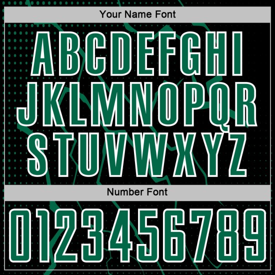 Black Jersey Sports Kelly Soccer Sublimation Custom Green-White Uniform Lightning Black Jersey Sports Kelly Soccer Sublimation Custom Green-White Uniform Lightning