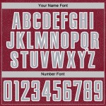 Sublimation Jersey Sports Geometric Crimson Gray-White Soccer Uniform Shape Custom