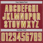 Jersey Custom Uniform Crimson Gold-White Soccer Sublimation Old Sports Geometric Shape Jersey Custom Uniform Crimson Gold-White Soccer Sublimation Old Sports Geometric Shape